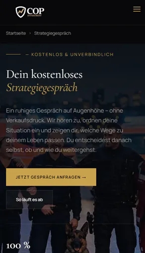 Anfrage zum Strategiegespraech auf COP Investment in der schmalen Ansicht
